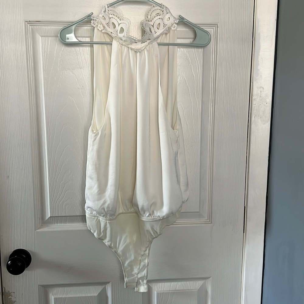 Cream body suit